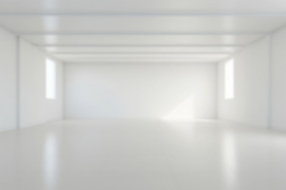 Editable blurred empty white studio backdrop