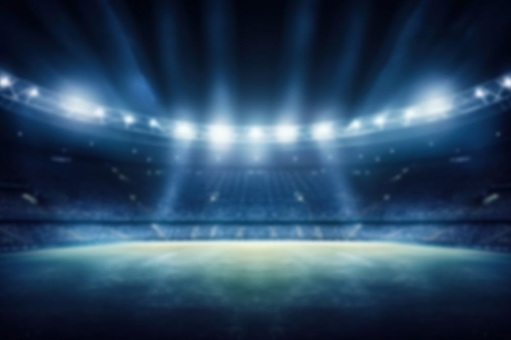 Editable blurred soccer stadium backdrop