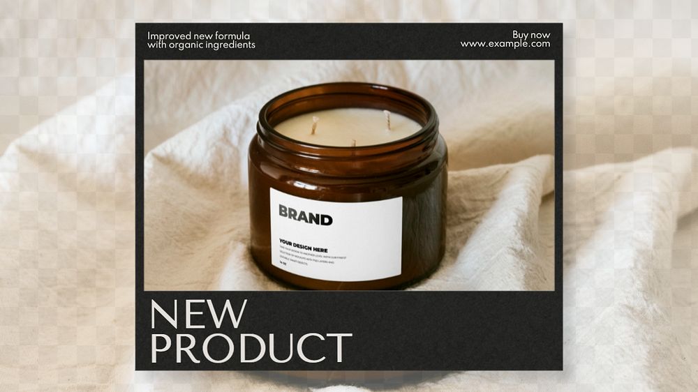 New product  blog banner template, editable text