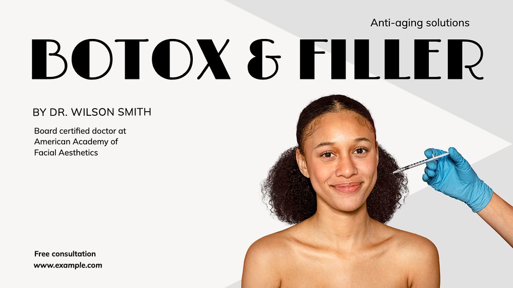 Botox & filler  blog banner template, editable text