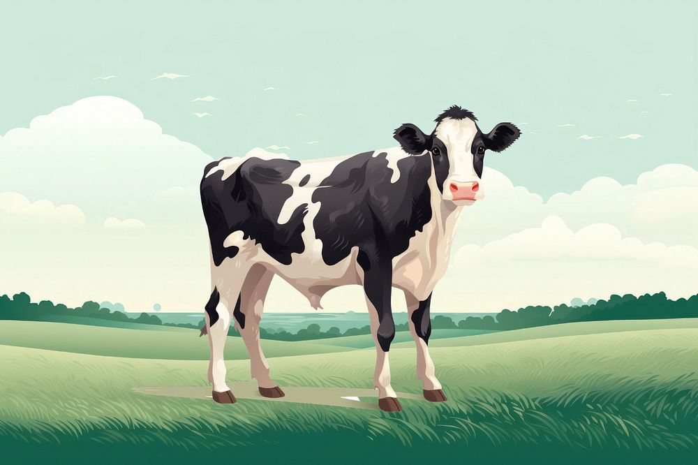 Cow farm animal illustration