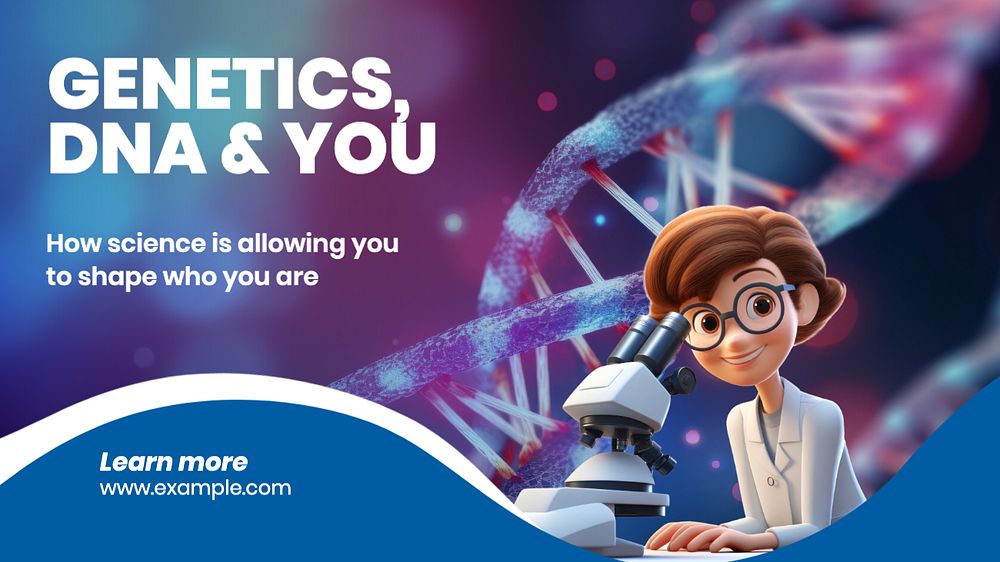 DNA test blog banner template, editable text