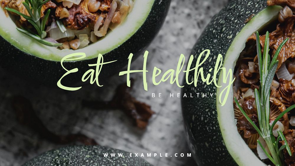 Healthy eating  blog banner template, editable design