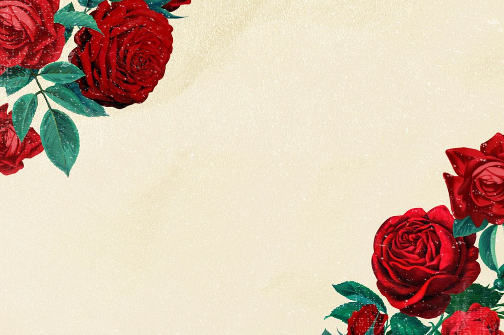 Rose border, vintage illustration, editable design