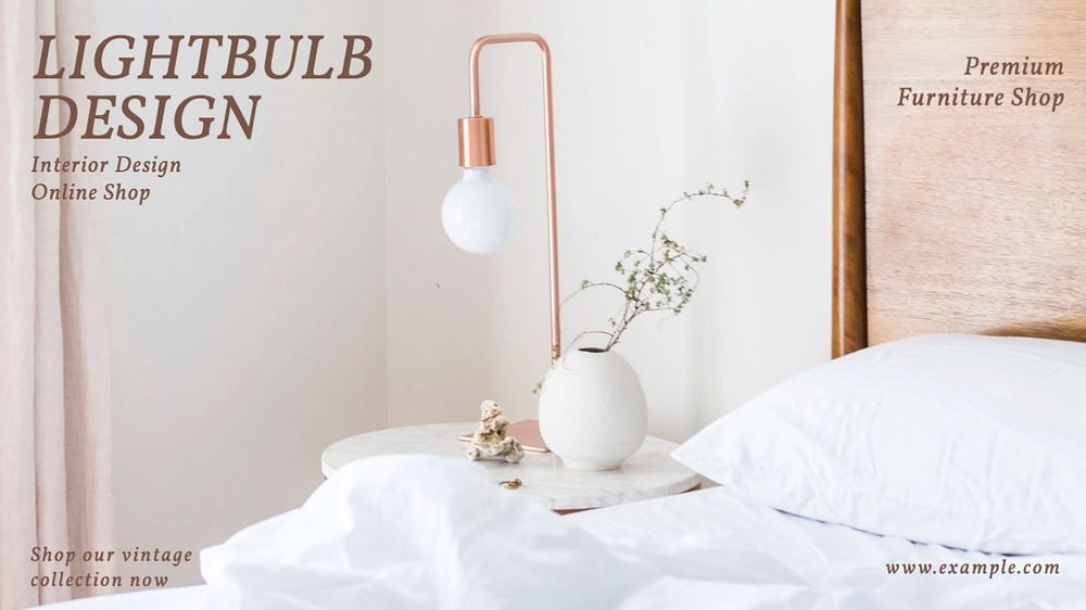 Lightbulb design ideas  blog banner template, editable text