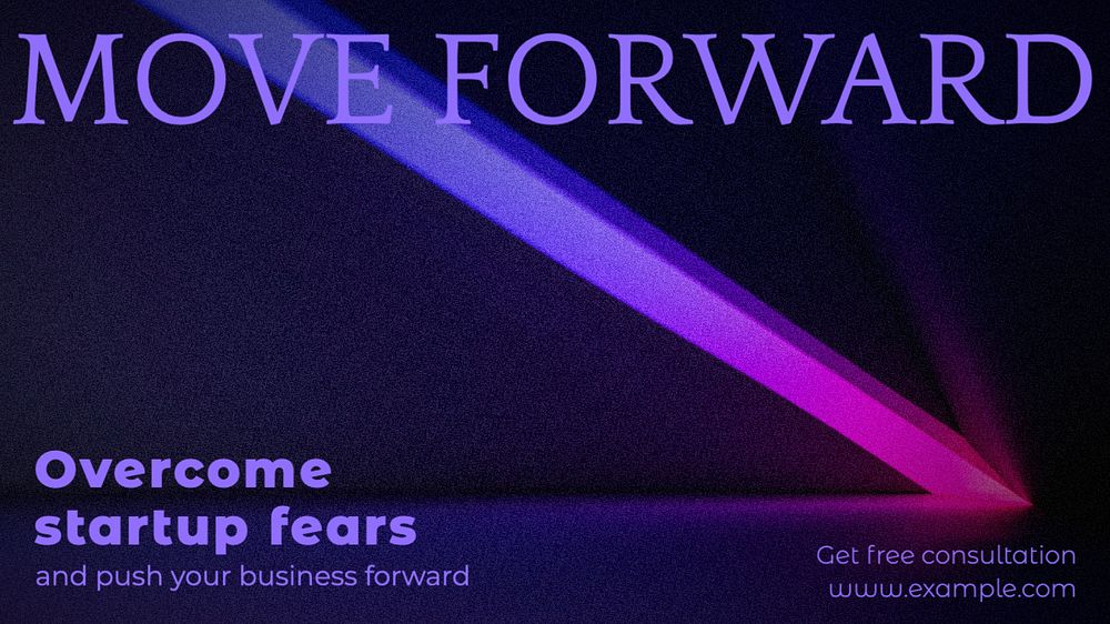 Move forward blog banner template, editable text