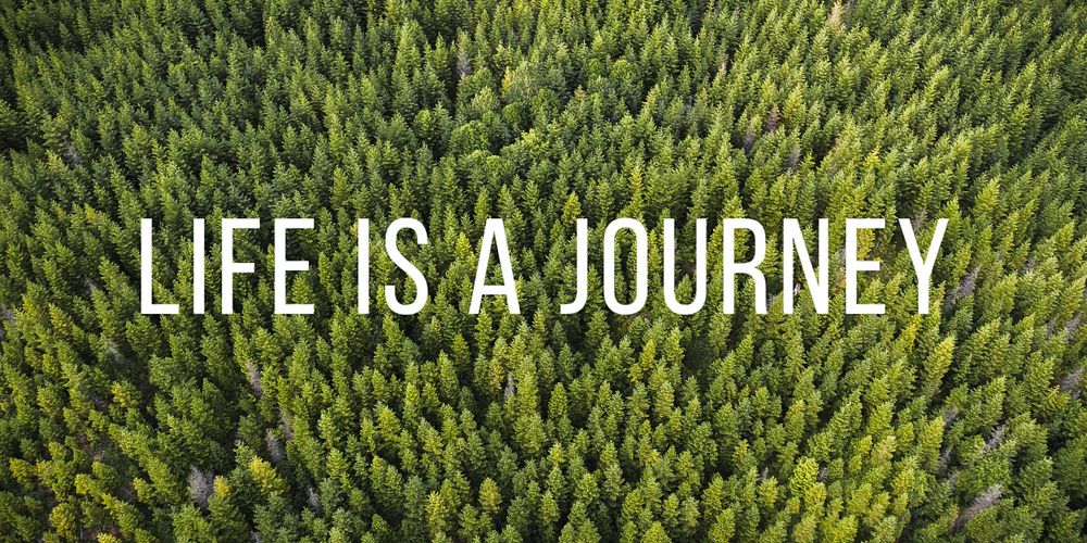 Journey quote twitter post template, editable design