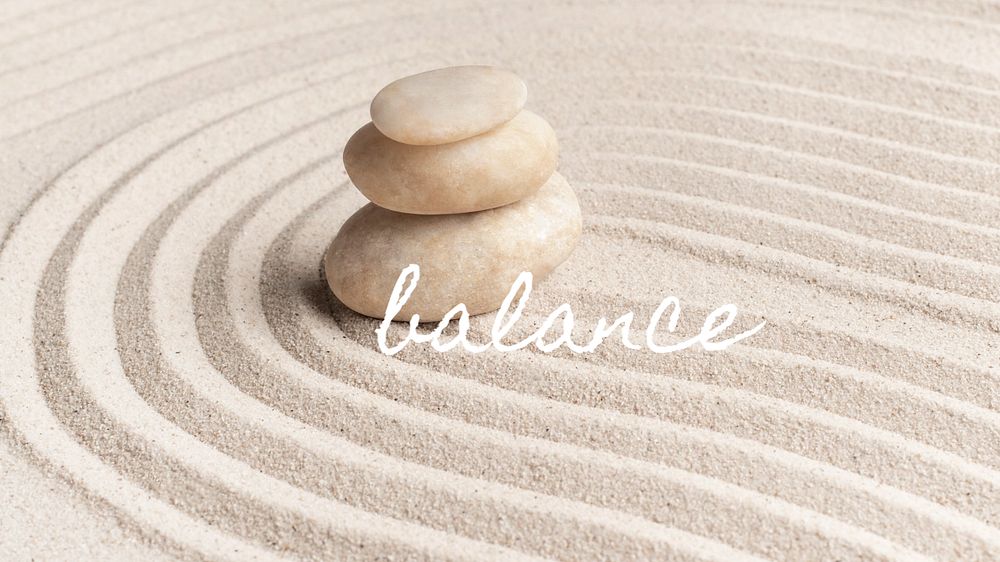 Zen stones blog banner template, editable text