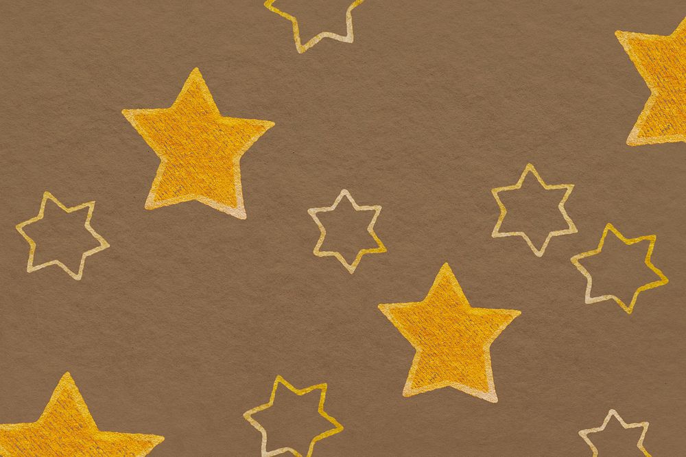 Gold star beige background, editable design