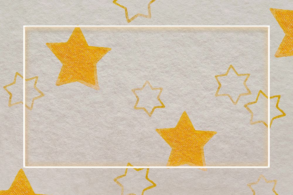 Gold star frame background, editable design