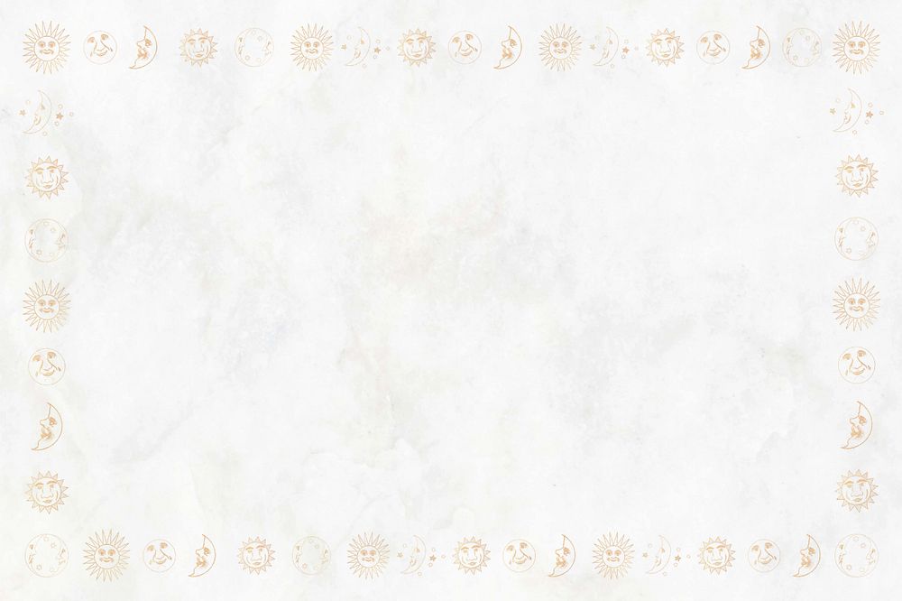 Sun moon celestial frame background, editable design