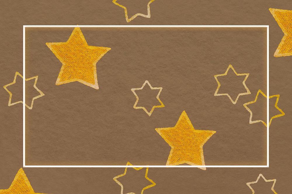 Gold star frame background, editable design