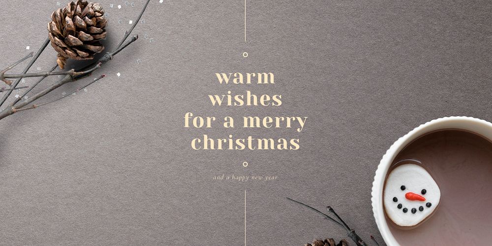 Christmas greeting Twitter post template, editable design