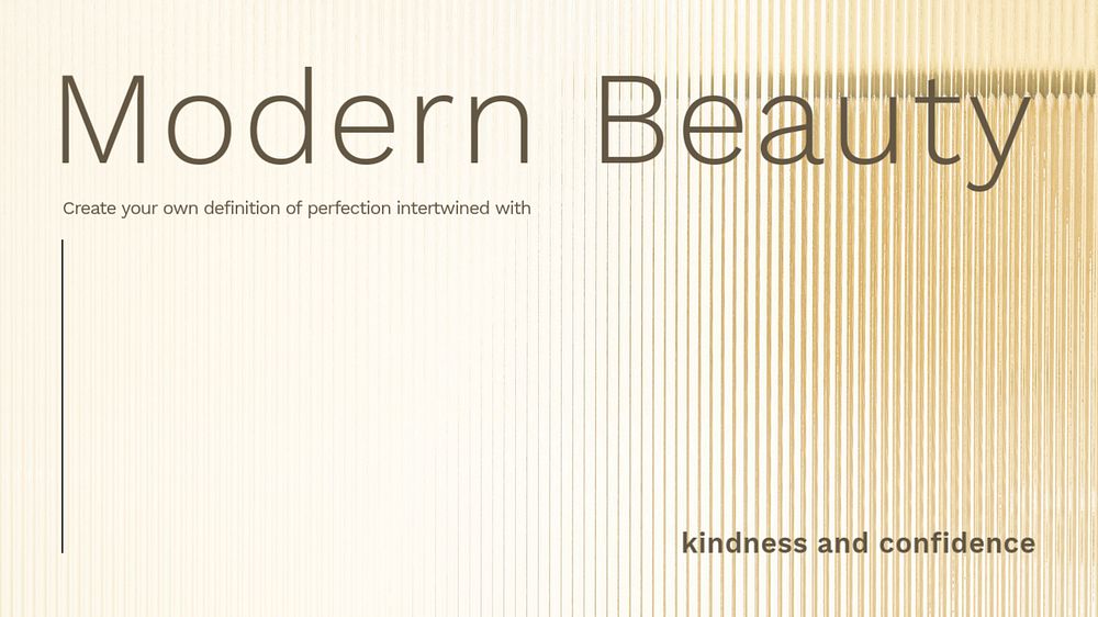 Modern beauty blog banner template, editable textured glass design