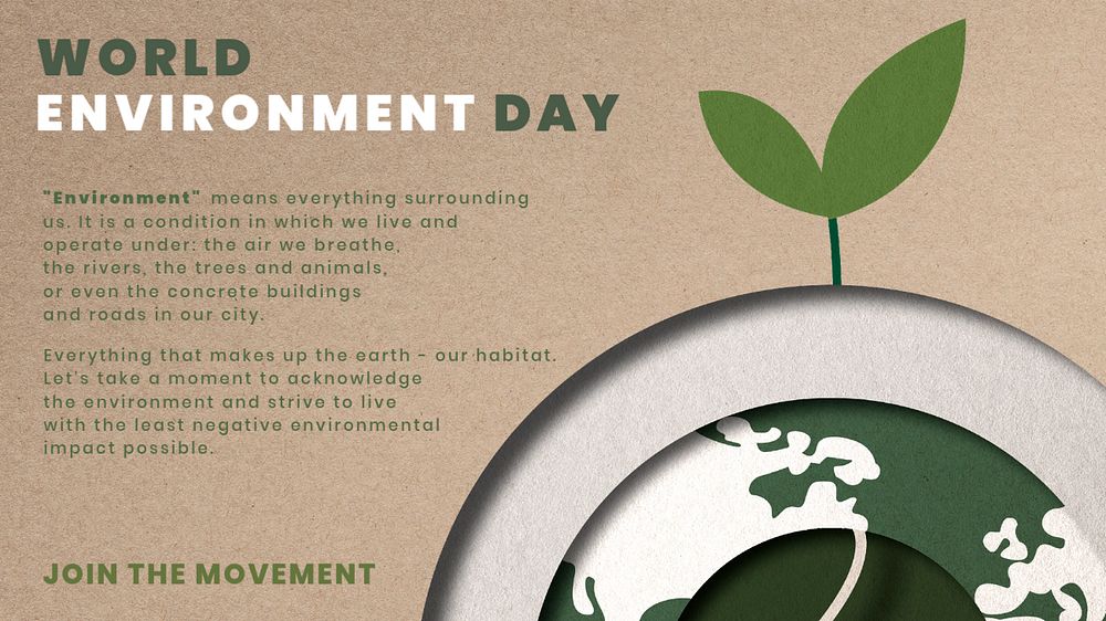 Environment day blog banner template, editable design