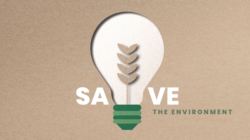 Save energy blog banner template, editable design