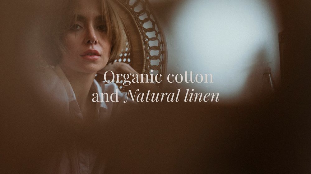 Organic cotton blog banner template, editable design