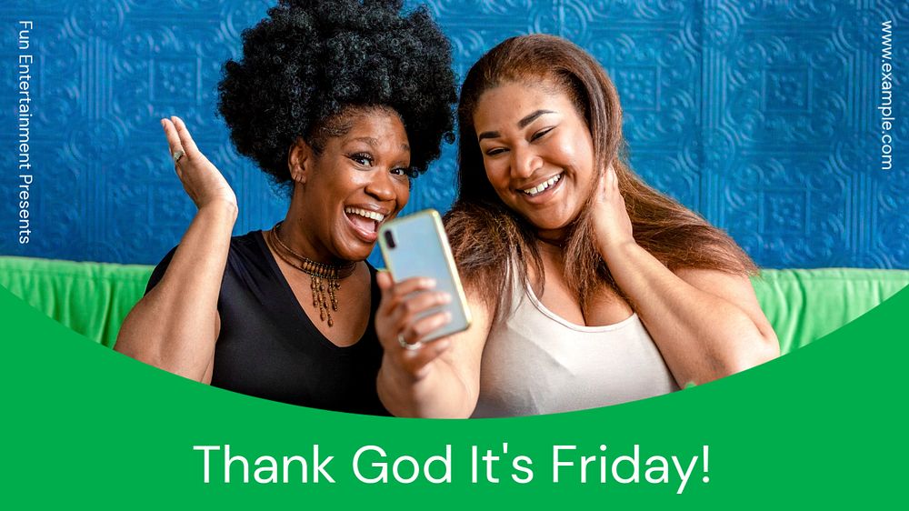 TGIF Facebook cover template, customizable design