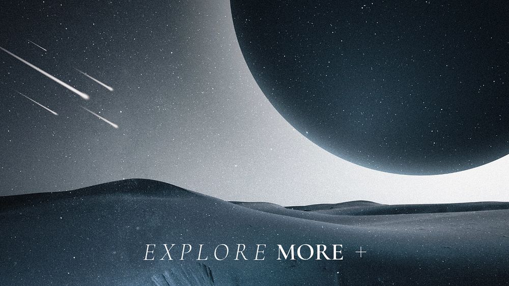 Explore more desktop wallpaper template, editable text with outer space design