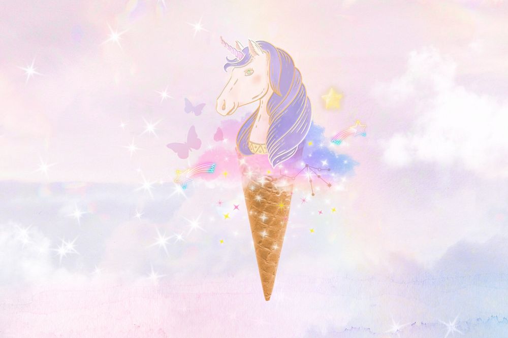 Soft serve ice-cream aesthetic background