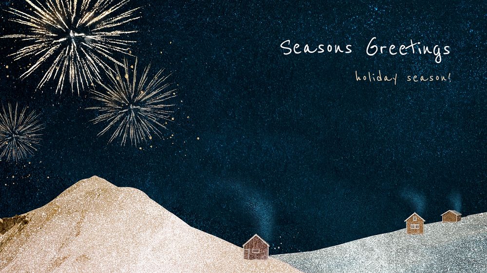 Season's greeting's blog banner template, editable design