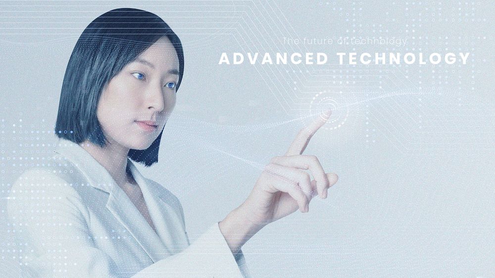 Advanced technology presentation template futuristic innovation