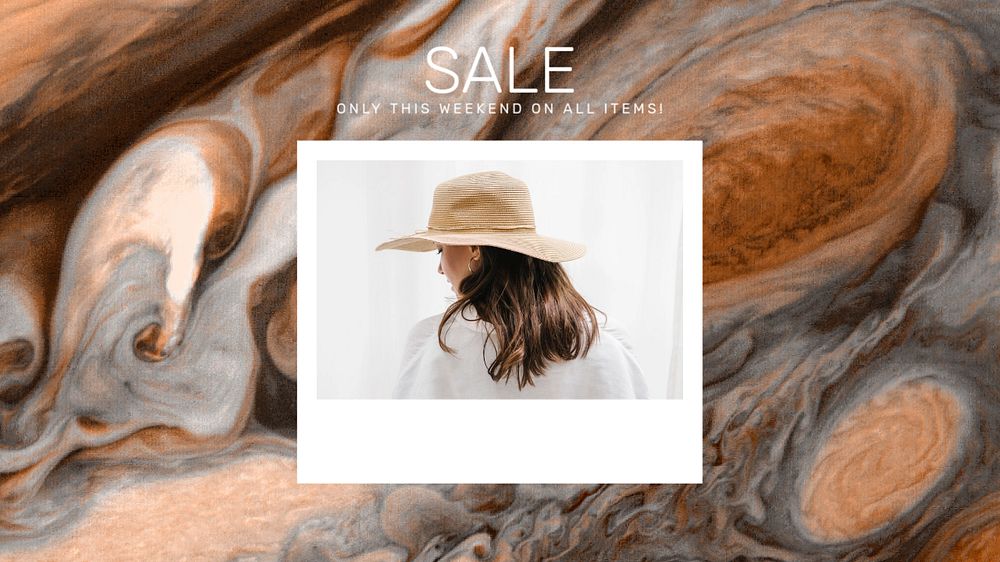 Fashion sale blog banner template, abstract editable design