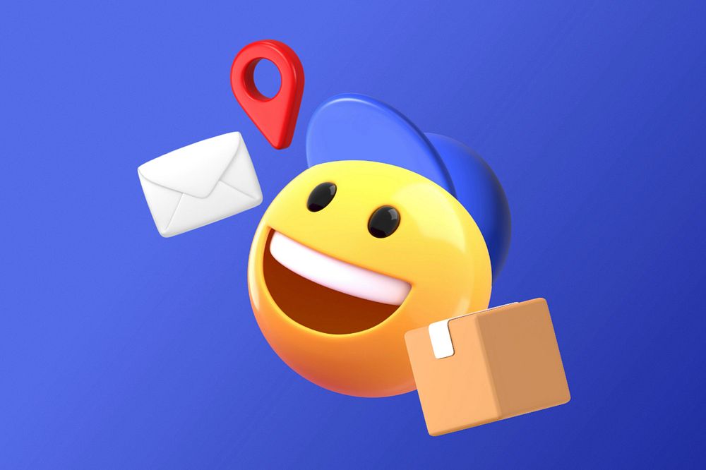 3D delivery service, element editable illustration