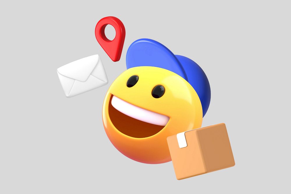 3D delivery service, element editable illustration