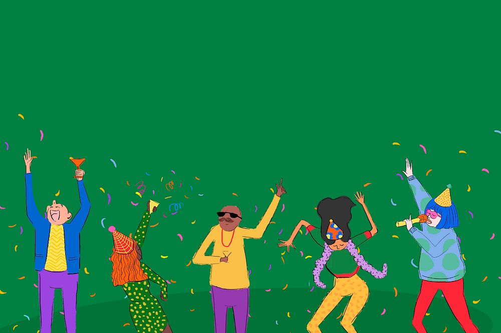 Nightclub party, green background, editable design