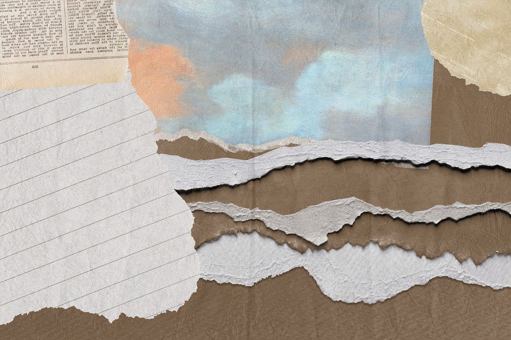 Ripped paper border texture background, editable design 