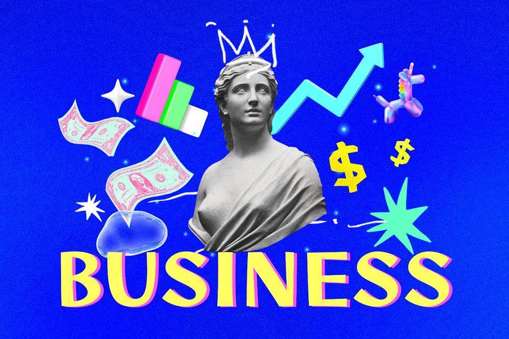 Editable business collage remix design