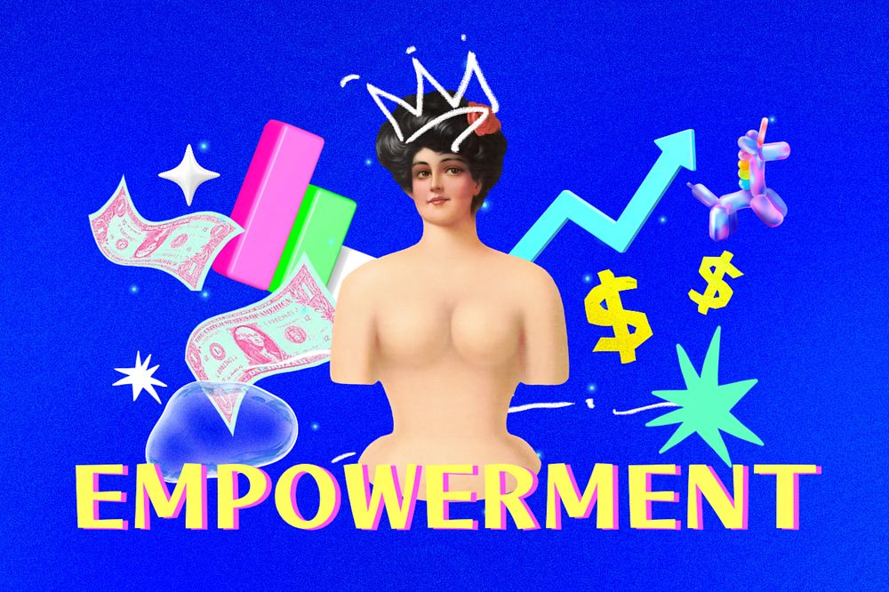 Editable empowerment collage remix design