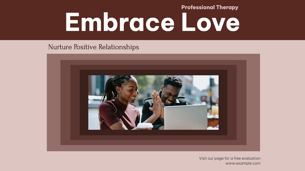 Embrace love blog banner template, editable text & design