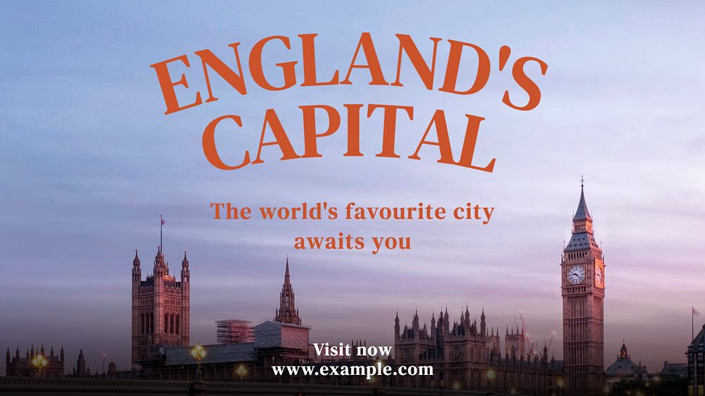 Visit London blog banner template, editable text