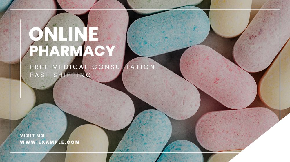 Online pharmacy Instagram story template, editable text