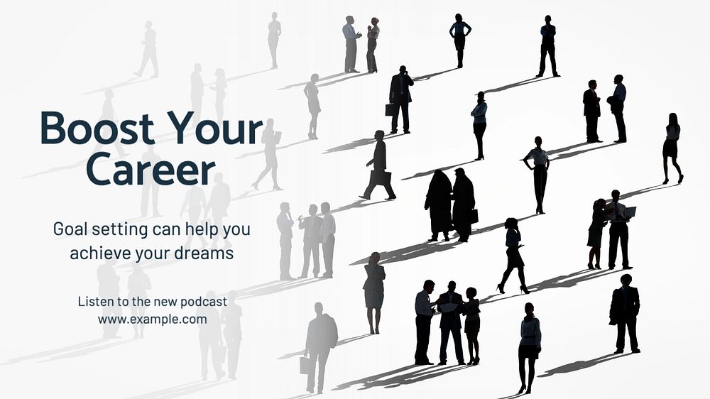 Boost your career  blog banner template, editable text