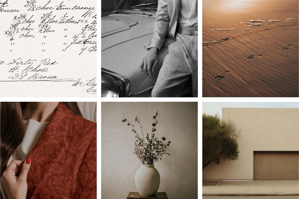 Customizable aesthetic grid photo collage