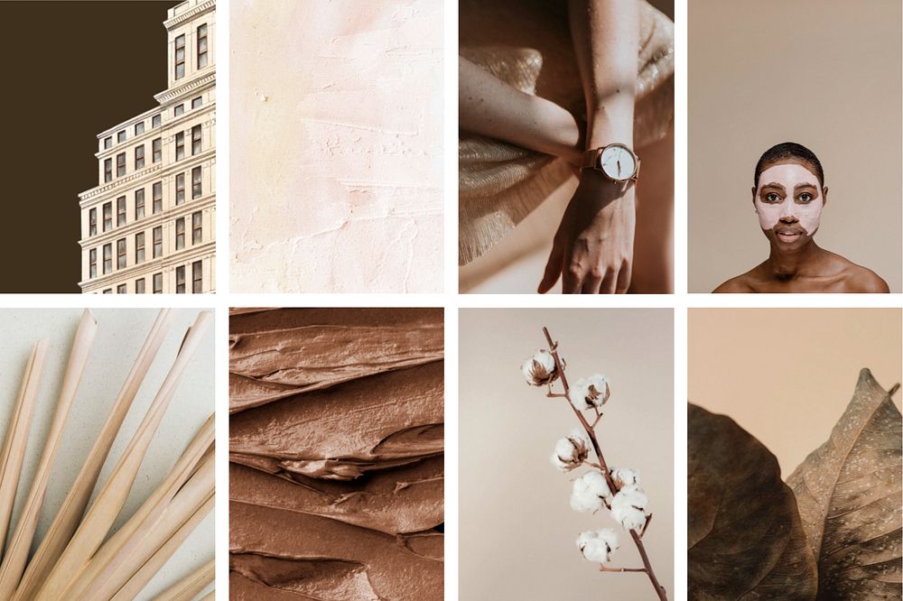 Customizable aesthetic grid photo collage