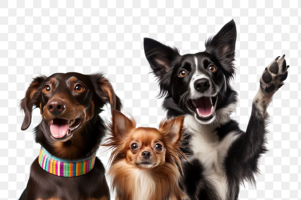 Cute pet dogs png element, animal remix, transparent background