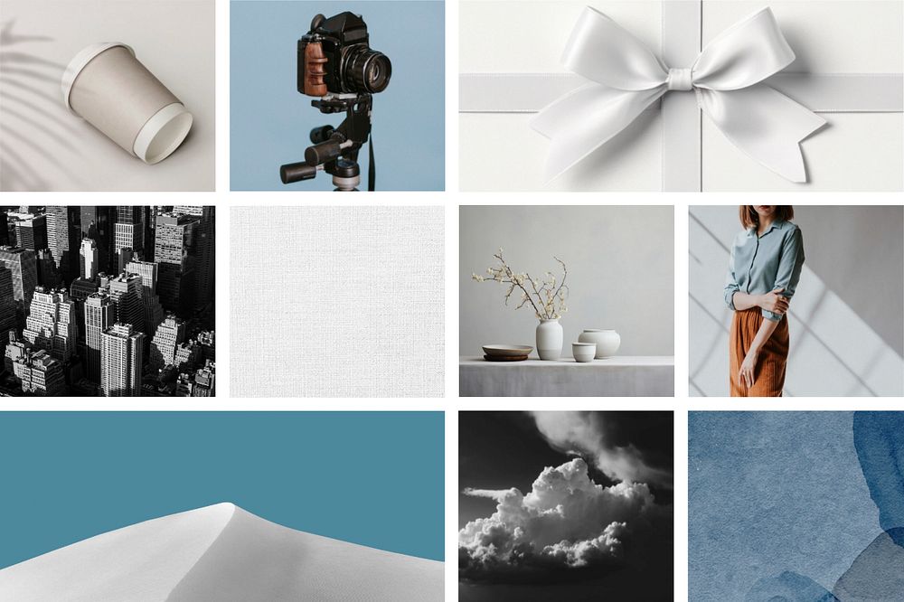 Customizable aesthetic grid photo collage