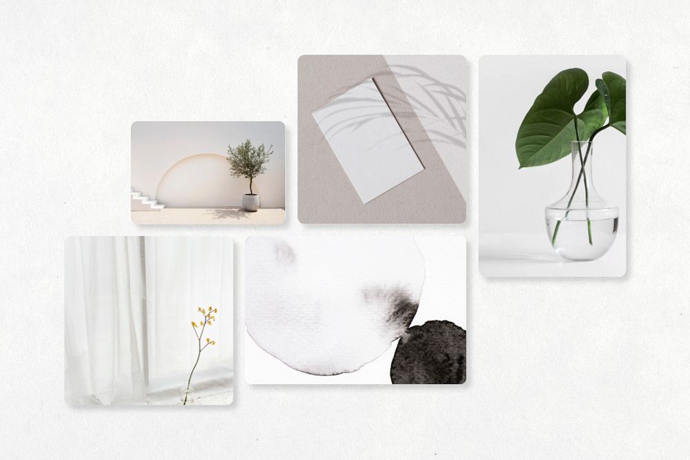 Customizable aesthetic grid photo collage