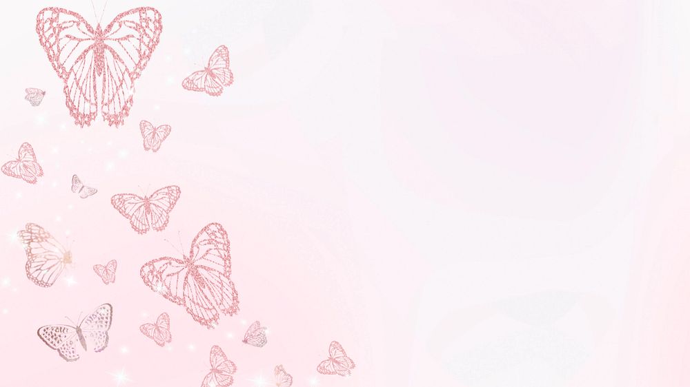 Editable pink butterfly   desktop wallpaper