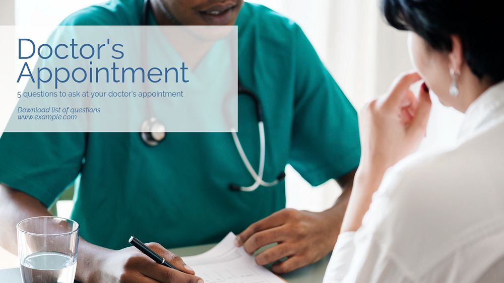 Doctor's appointment blog banner template, editable text