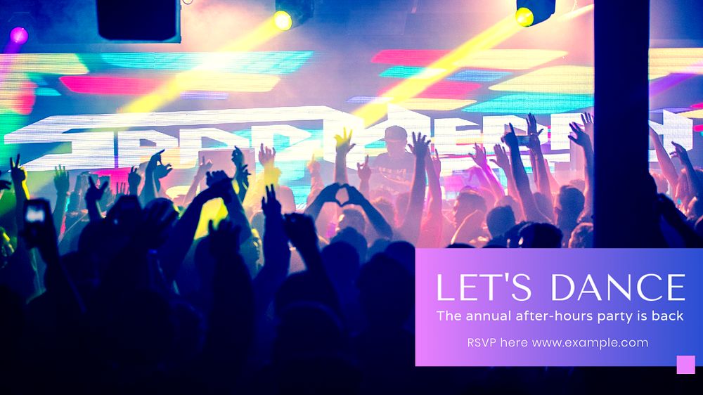 Party Facebook cover template, editable design