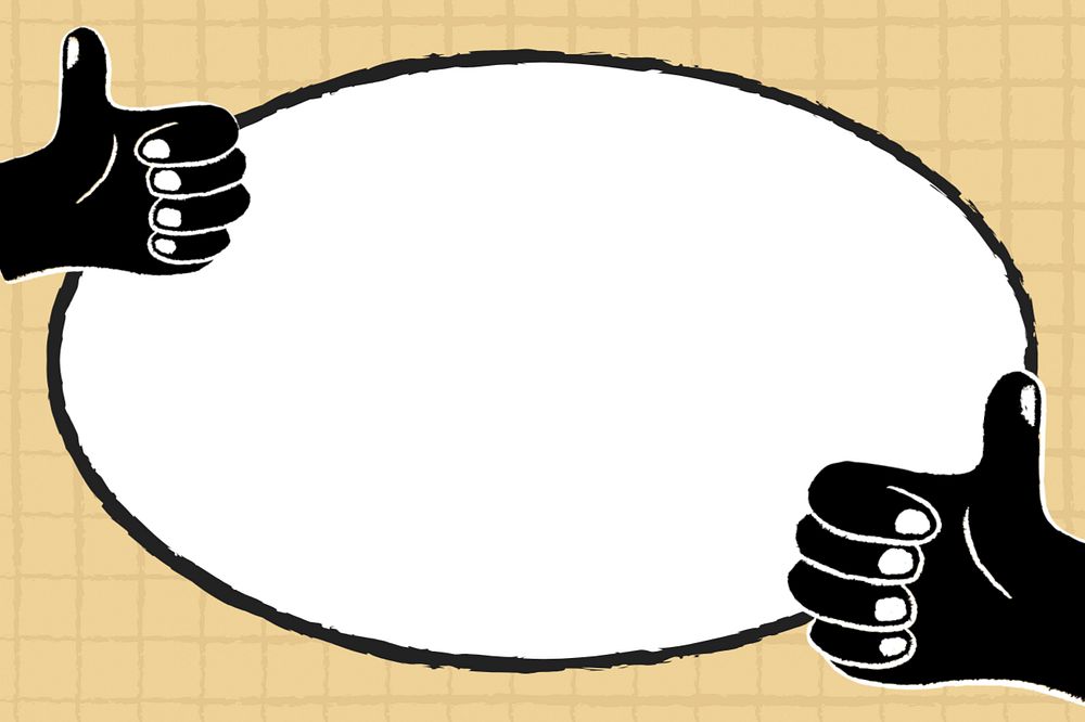 Thumbs up, agreement editable design