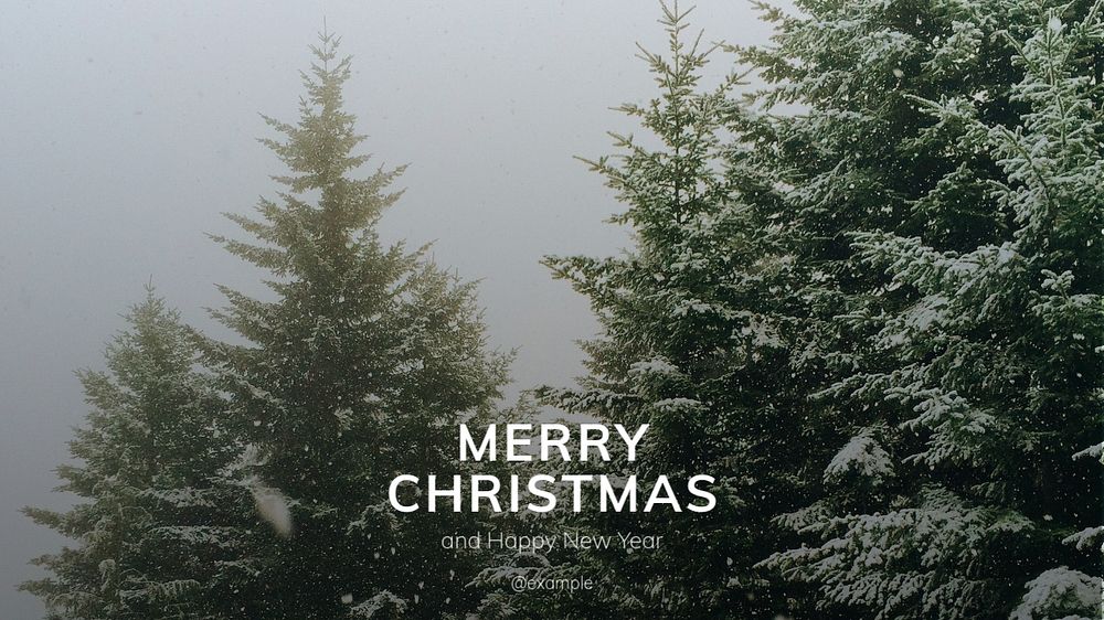 Merry Christmas blog banner template, editable text