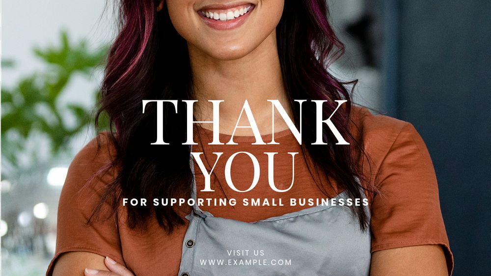 Thank you blog banner template, editable text