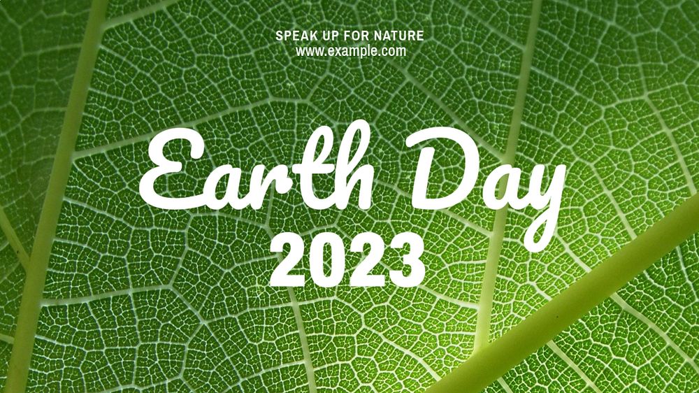 Earth day blog banner template, editable text