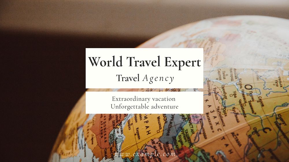 Travel agency  blog banner template, editable text